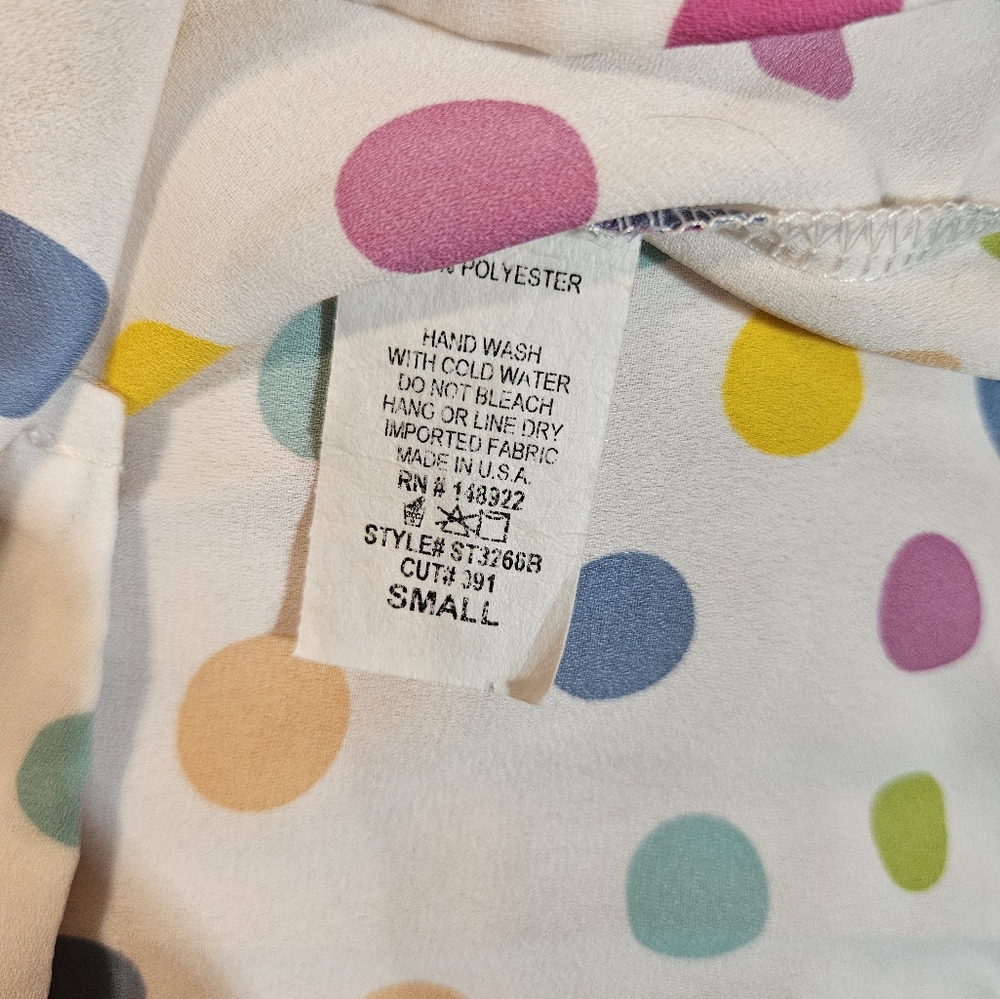 Colorful Polka Dot Button-Up Shirt - Picture 6 of 6